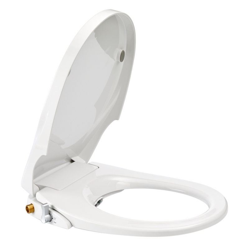 Swiss Aqua Technologies Abattant WC japonais siège de toilette Softclose  sans électricité avec bidet intégré, blanc