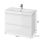 Meuble de salle de bain 80 cm petite profondeur