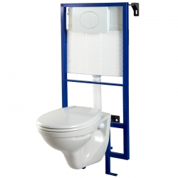 Pack wc suspendu mural + cuvette nf