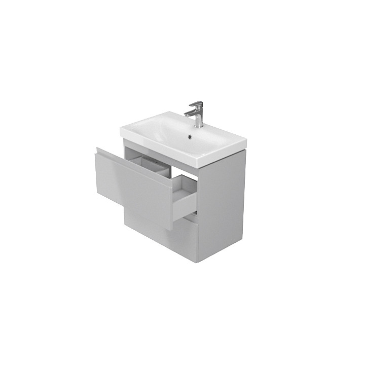 MEUBLE DE SALLE DE BAIN 50X35CM FAIBLE PROFONDEUR GRIS
