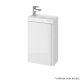 Meuble faible profondeur pour WC et salle d'eau 40x22 cm couleur blanc