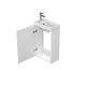 Meuble faible profondeur pour WC et salle d'eau 40x22 cm couleur blanc