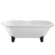 BAIGNOIRE CHARLESTON BLANCHE + PIED BLOC NOIR