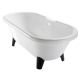 BAIGNOIRE CHARLESTON BLANCHE + PIED BLOC NOIR