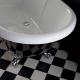 BAIGNOIRE CHARLESTON NOIRE + PIEDS PATTE D AIGLE