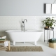 BAIGNOIRE CHARLESTON BLANCHE + PIEDS BLOC BLANC