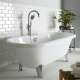 BAIGNOIRE CHARLESTON BLANCHE + PIEDS BLOC CHROME