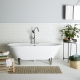 BAIGNOIRE CHARLESTON BLANCHE + PIEDS BLOC CHROME