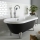 BAIGNOIRE CHARLESTON NOIRE + PIEDS BLOC CHROME