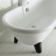 BAIGNOIRE CHARLESTON BLANCHE + PIED BLOC NOIR