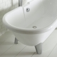 BAIGNOIRE CHARLESTON BLANCHE + PIEDS BLOC CHROME