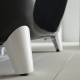 BAIGNOIRE CHARLESTON NOIRE + PIEDS BLOC BLANC 