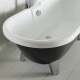 BAIGNOIRE CHARLESTON NOIRE + PIEDS BLOC CHROME