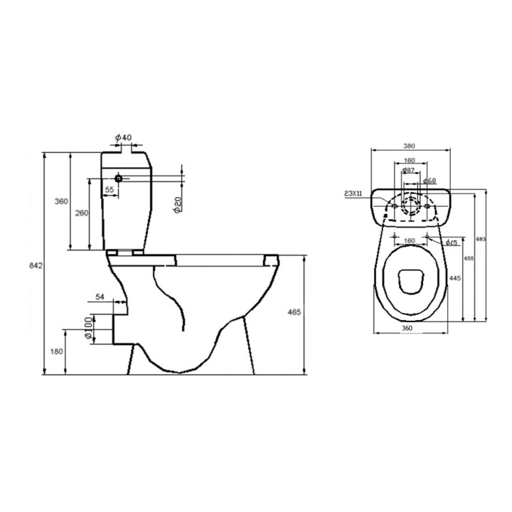 Achat Pack WC Surélevé Sortie Horizontale - Planetebain