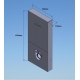Bati wc suspendu mural sensitive en verre noir proglass