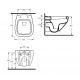 Cuvette suspendue en céramique pour WC design