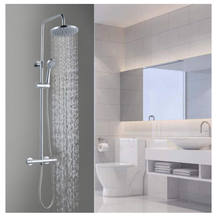 Colonne de douche thermostatique complète Pandy
