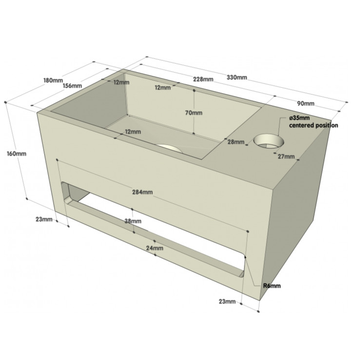 Lave Main Gain De Place Avec Porte Serviette - Planetebain