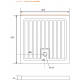 Receveur de douche à poser rainuré 80X80 en gré