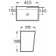 Lavabo à suspendre en céramique rectangle blanc contemporain