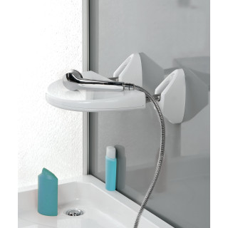 Siège de douche repliable blanc