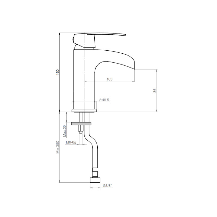 Mitigeur de lavabo cascade