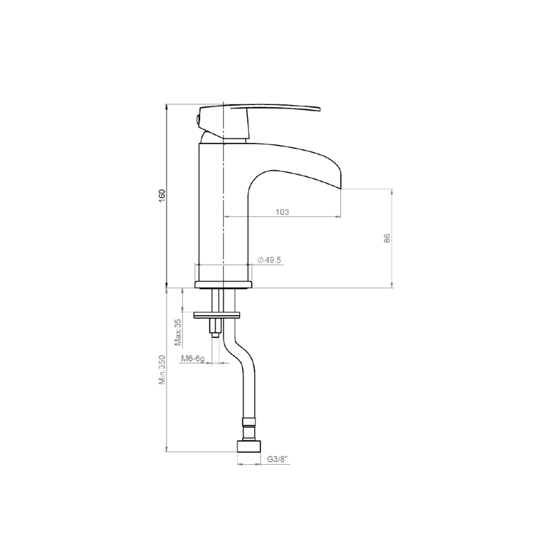 Mitigeur Lavabo Cascade Jupiter – Signature R