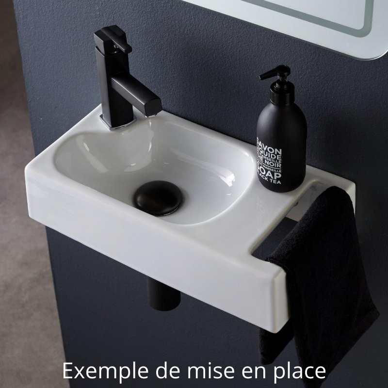 Bonde lavabo ABS noir clic clac R:1229