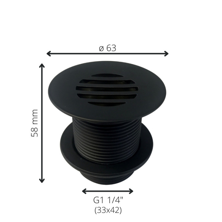 BONDE FIXE LAVE-MAINS NOIRE