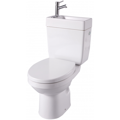WC avec lave-mains intégré sans bride sortie horizontale Opale