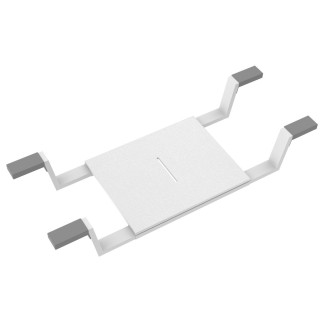 Siège de baignoire design PMR à poser blanc mat acier inoxydable réglable en largeur Résistance 150 kg - Loft game