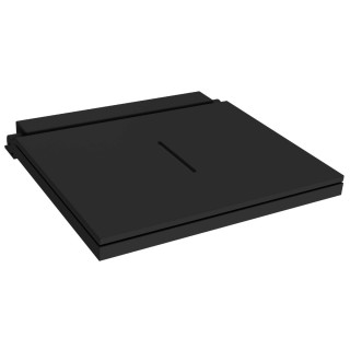 Siège de douche design à suspendre noir mat, acier inox, relevable, résistance 150 kg - Allibert - Loft game