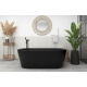 Baignoire ilot noir 170x80 Basalte