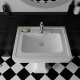 Lavabo sur pied rétro en céramique 70cm Verona