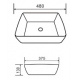 Vasque à poser rectangle en céramique
