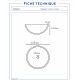 Vasque à poser ronde en verre transparent