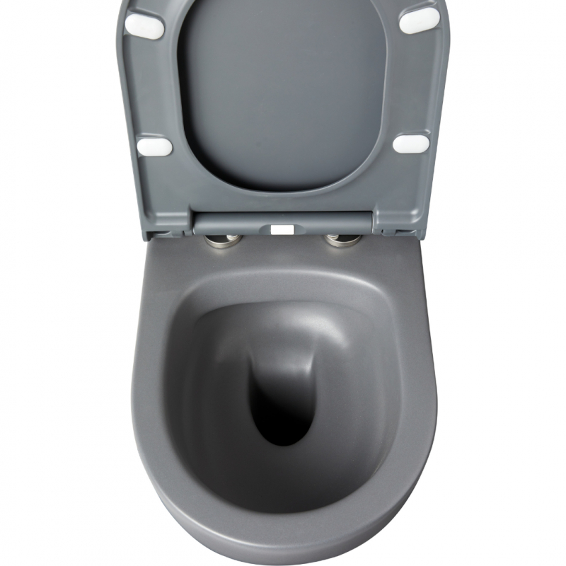 Pack WC suspendu Grohe Cuvette grise anthracite sans bride