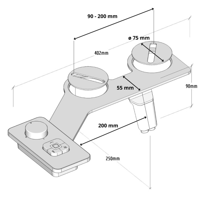 Kit bidet douchette slim pour abattant "jet" coloris blanc.