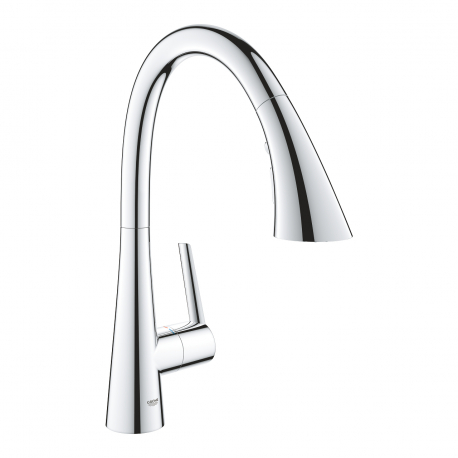 Mitigeur de cuisine avec douchette extractible chromé Grohe Get Pro