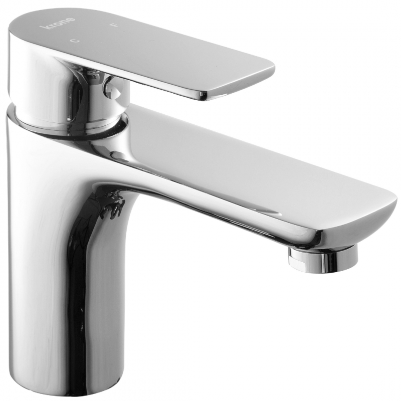 Robinet salle de bain mitigeur de lavabo bas chromé gris galet anticalcaire  avec économie d'eau et vidage inclus