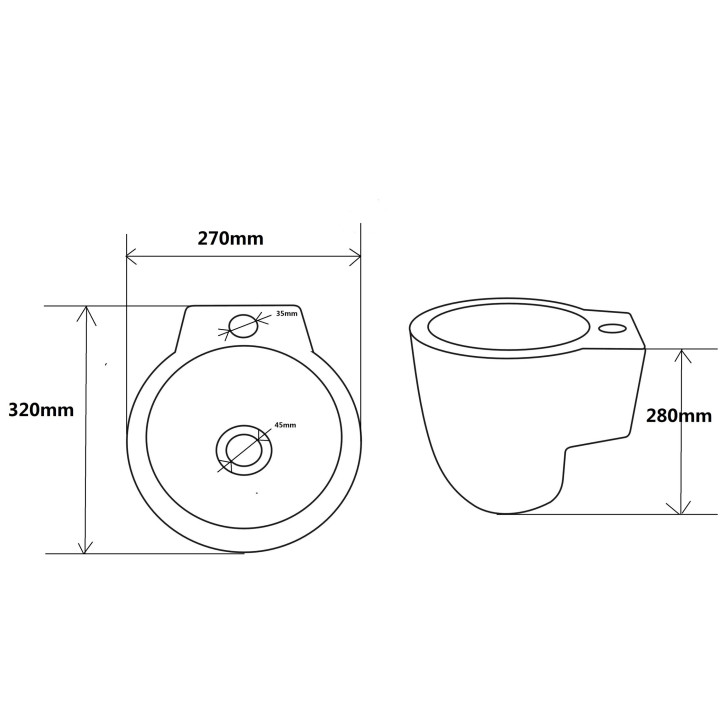 Totem Lave Mains A Suspendre Céramique Design - Planetebain