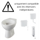 Cuvette WC à alimentation indépendante sortie horizontale Atlas