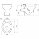 Cuvette WC à alimentation indépendante sortie horizontale Atlas