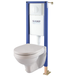 Pack wc suspendu avec bati wc autoportant et cuvette wc design- planetebain