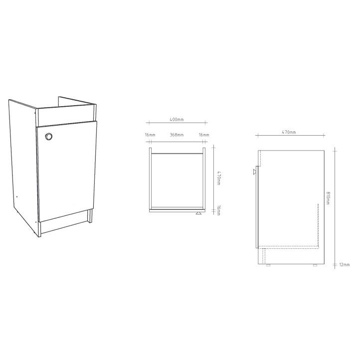 Meuble rangement blanc pour bac à laver - Compact et pratique  