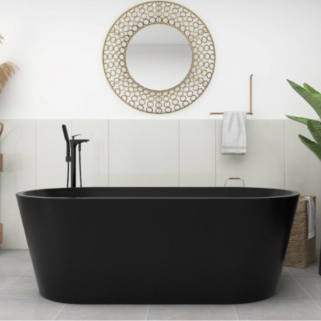 Baignoire ilot noir 170x80 Basalte