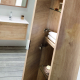Colonne salle de bain - 155 cm - 1 porte - effet chêne - TRENTINO - ALLIBERT