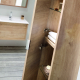 Colonne salle de bain - 155 cm - 1 porte - effet chêne - TRENTINO - ALLIBERT