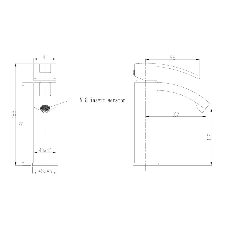 Sanifun mitigeur de lavabo Lear Chromé + bonde pour lavabo. commander  auprès du meilleur marché des magasins de sanitaire en ligne