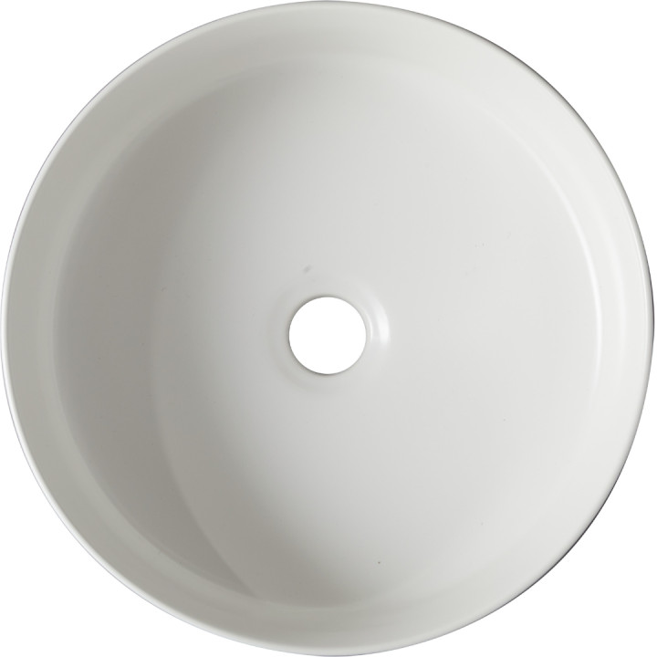 Vasque à poser ronde noire et blanche 36.5 cm - Alina